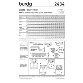 2434 Burda Naaipatroon - Gilet in variaties
