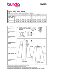 5766 Burda Naaipatroon | Rok in variatie