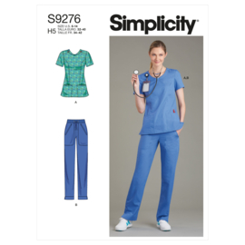 S9276 U5 Simplicity Naaipatroon | Scrubs (medisch uniform) maat 42-50