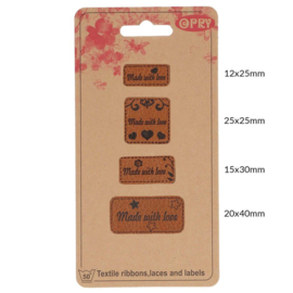 Made with Love Skai Faux Leather Label set Opry