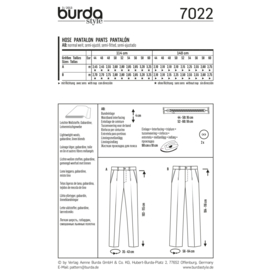 Burda Naaipatroon 7022 | Broek in variaties