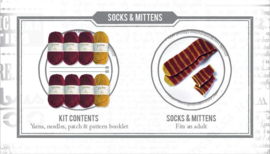 Gryffindor Slouch Socks & Mittens Knit Kit | Harry Potter