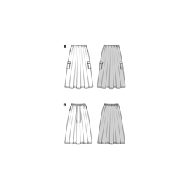 5643 Burda naaipatroon - Rok in variatie