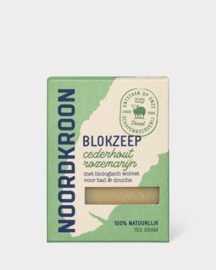 Blokzeep cederhout & rozemarijn 150 gr - Noordkroon
