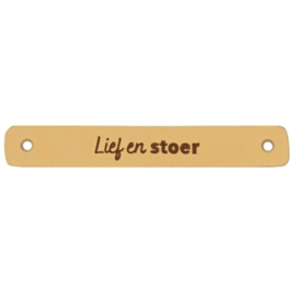 Lief en stoer leather label - Durable