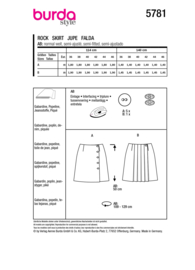 5781 Burda Naaipatroon | Rok in variatie