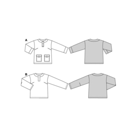 5655 Burda naaipatroon - Blouse in variatie