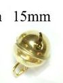 15mm Gold Round Bell