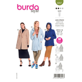 6057 Burda Naaipatroon  | Mantel en Jas