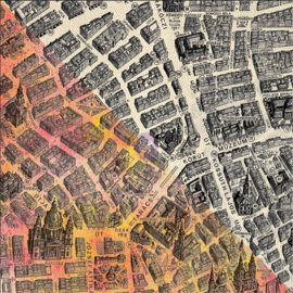 City map | 12" x 12" Resist Canvas | Finnabair