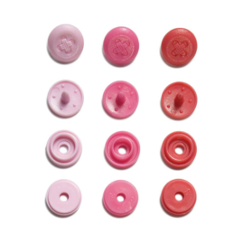 9mm knoopjes Color Snaps Roze / rood