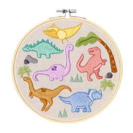 Dino's 17.8cm Pre Printed Restyle Embroidery kit