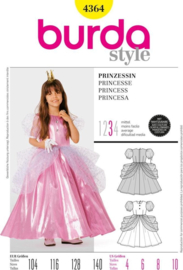 4364 Burda Naaipatroon | Prinsessenjurk