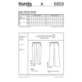 6859 Burda Naaipatroon | Broek in Variatie