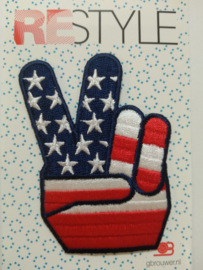 126 USA Peace Sign ReStyle Applique Patch 