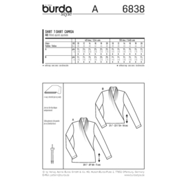 6838 Burda Patroon | Overslagshirt in variaties