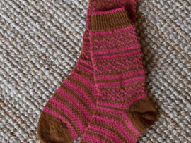 Gestreepte Jacquard sokken - gebreid - Durable Soqs