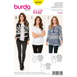 6610 Burda Naaipatroon | Shirt en vest in variaties