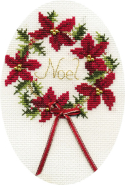 Christmas wreath | Aida telpakket kerstkaart | CDX27 | Bothy Threads