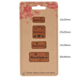 Made with love for you Skai leren Label set Opry