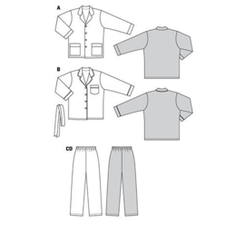 5956 Burda naaipatroon - Pyjama in variatie