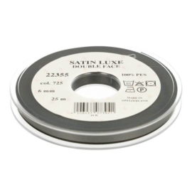 725 6mm/¼" Lint Satin Luxe Double face p.m. / per 3.3 feet