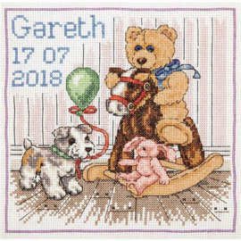 Teddy Birth Aida Cross Stitch Kit Anchor