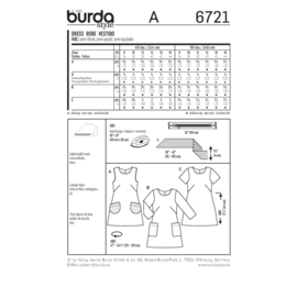 6721 Burda Naaipatroon 6721 | Jurk in variaties