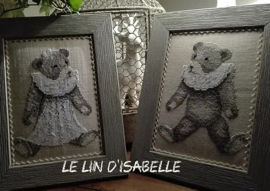 Ours anciens / Old Bears Cross Stitch Pattern Le Lin d'Isabelle