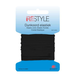Zwart dunkoord elastiek 1,4mm | Restyle