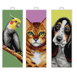 Dieren boekenleggers | Plastic canvas | Orchidea