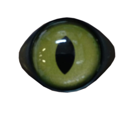 10mm Green Cat Safety Eyes with Eyelid
