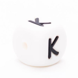 K 12mm Silicone Letter Bead