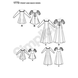 1773 H5 Simplicity Naaipatroon | Misses' Fantasy Costume Maat 32-40