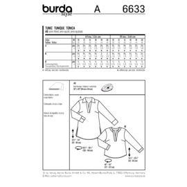 6633 Burda Naaipatroon | Tuniek in variaties