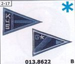 22V Blue Flags ReStyle Applique Patch 