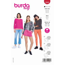 5849 Burda Naaipatroon | Blouse in variatie