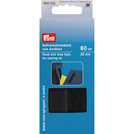 20mm 60cm Black Sew-On Hook and Loop Tape Prym