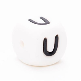 U 12mm Silicone Letter Bead