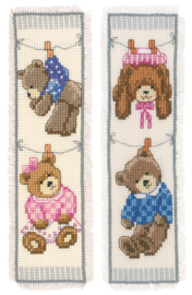 Birth Bears Aida Bookmarks Cross Stitch Kit Vervaco