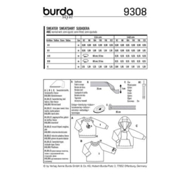 9308 Burda Naaipatroon | Sweater in Variatie