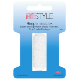 Wit 30 meter Elastisch naaigaren/Rimpel elastiek | ReStyle