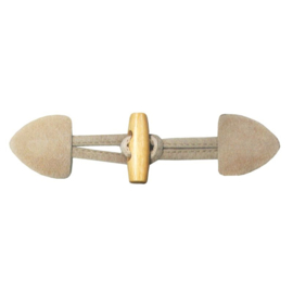 886 Suede Wooden Toggle Closure