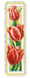 Flowers Aida Bookmarks Cross Stitch Kit Vervaco