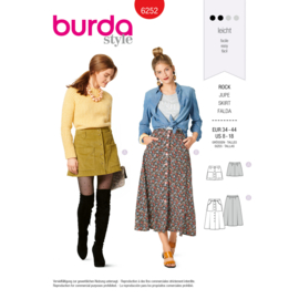 6252 Burda Naaipatroon | Rok in variaties