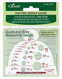 Knitting Needle Gauge Clover