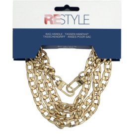 040 gouden metalen tasketting 120cm - ReStyle