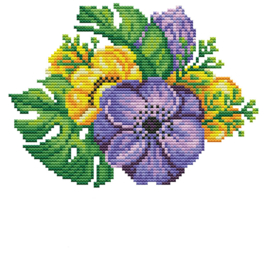 Mauve Cup | Voorbedrukt borduurpakket | Needle Art