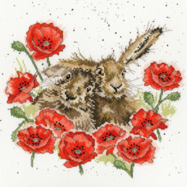 Love Is In The Hare Borduurpakket Wrendale Designs by Hannah Dale XHD61