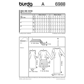 6988 Burda Naaipatroon  | Jurk in variaties